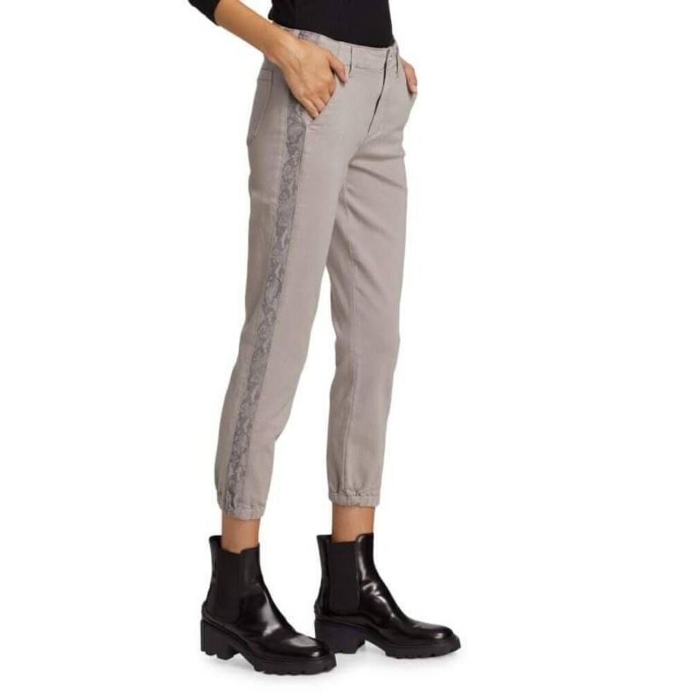 Paige Chino Pants Womens 30 Gray Denim Straight‎ Leg Regular Fit Slash Pockets - Picture 2 of 9